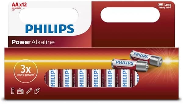Philips Power Alkaline AA 12'li Kalem Pil Paketi