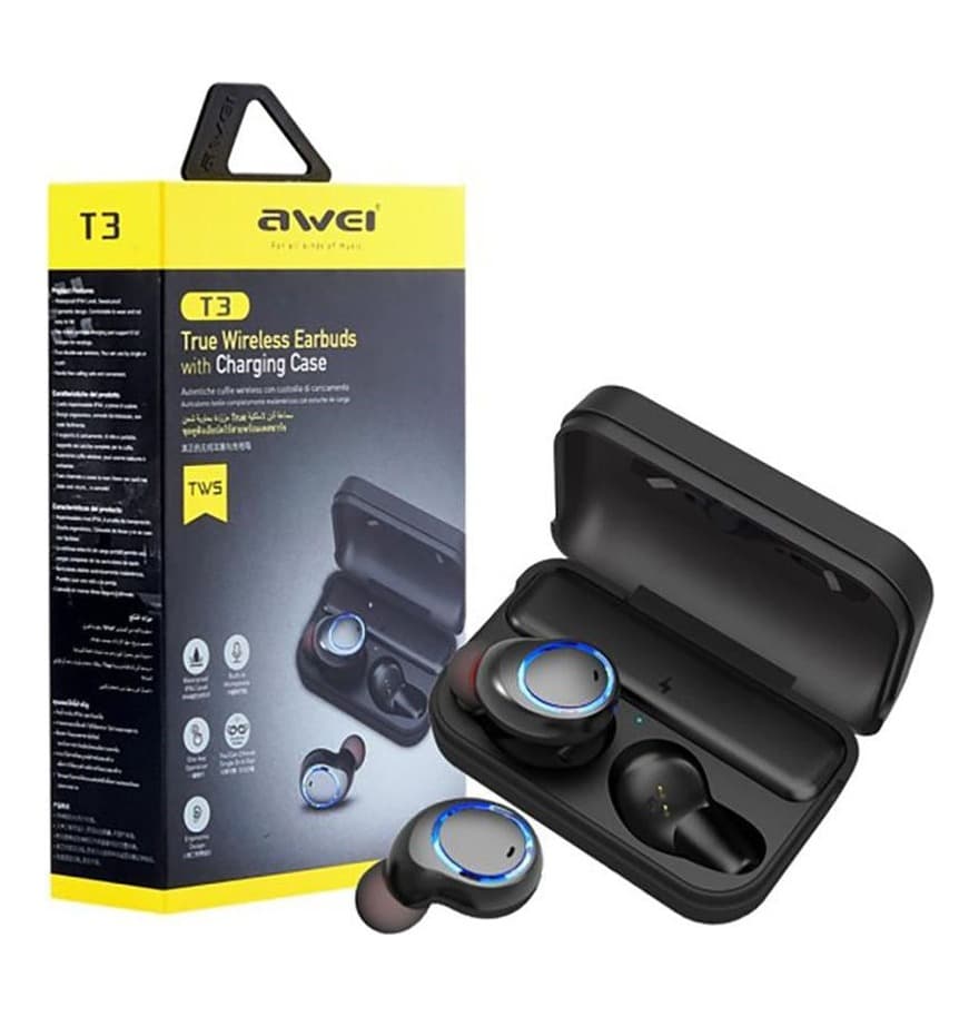 Awei T3 IPX4 Su Geçirmez TWS Bluetooth Kulaklık Görsel 1