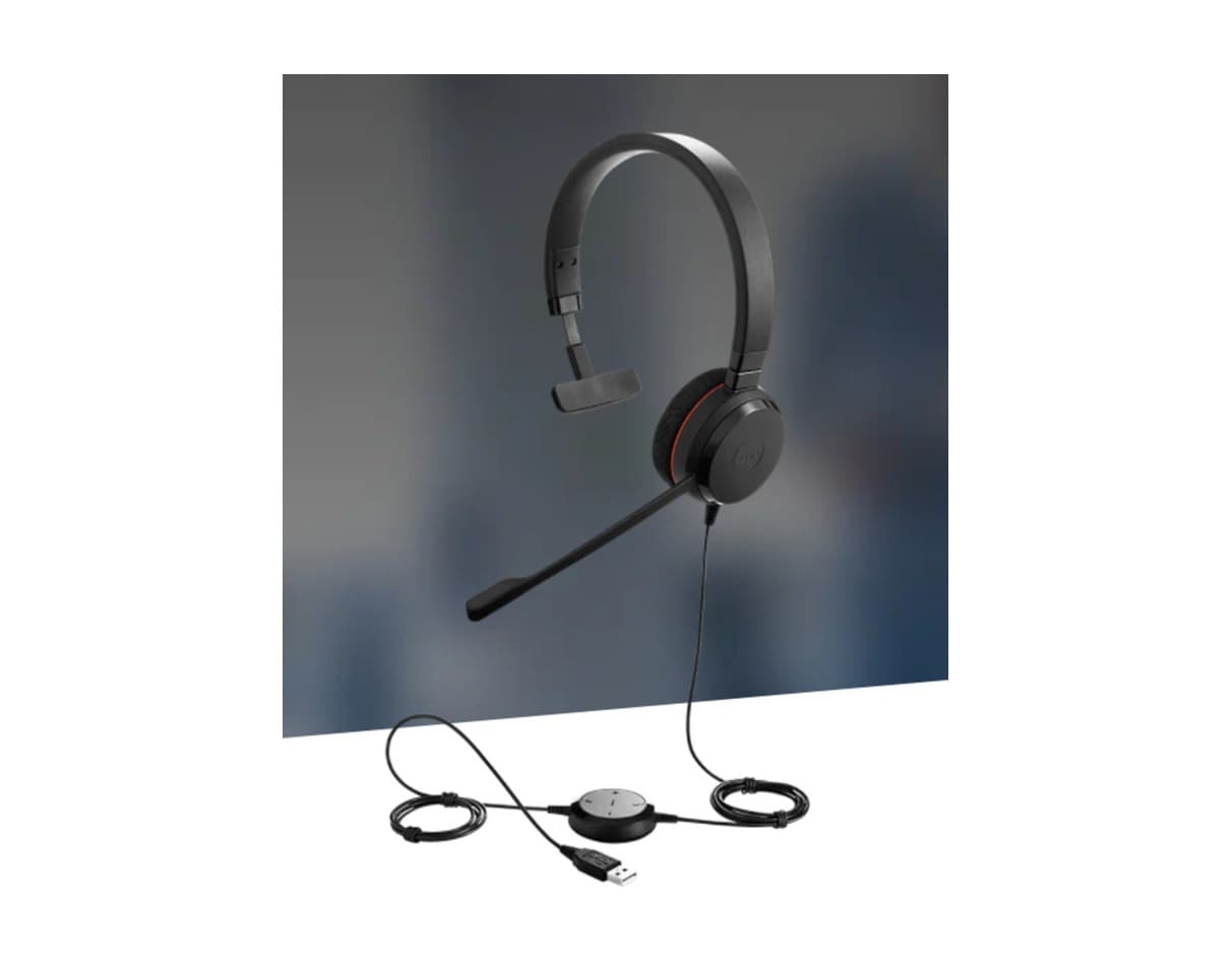 Jabra Evolve 20 Mono Tek Kulak Profesyonel Ofis Kulaklığı Görsel 1