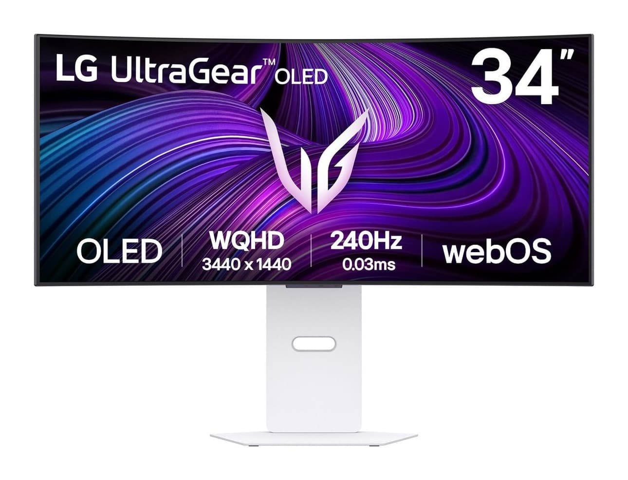 LG UltraGear 34GX90SA-W 34 inç 240Hz 800R Kavisli UWQHD OLED Monitör Görsel 1