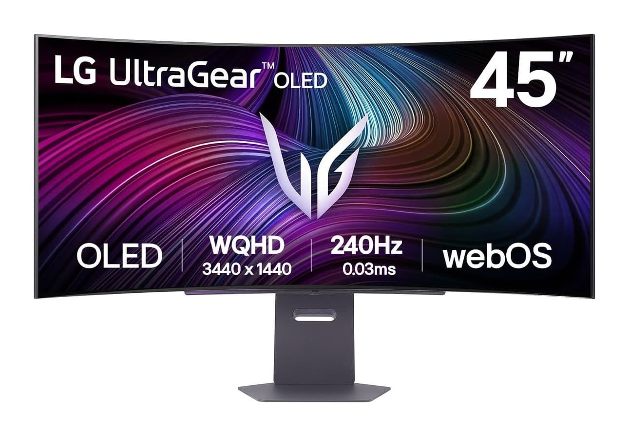 LG UltraGear 45GX90SA-B 45 inç 240Hz UWQHD 800R Kavisli OLED Monitör Görsel 1