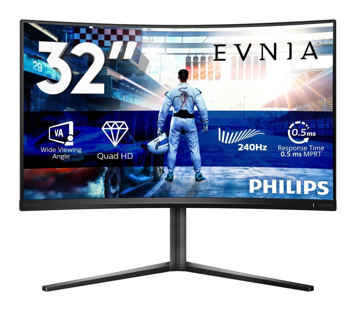 Philips Evnia 32M2C5500W/00 31.5 inç 240Hz 0.5ms 1000R WQHD Gaming Monitör Görsel 1