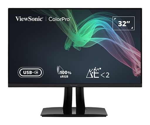 ViewSonic ColorPro VP3256-4K 32 inç 4K UHD IPS USB-C Monitör Görsel 1