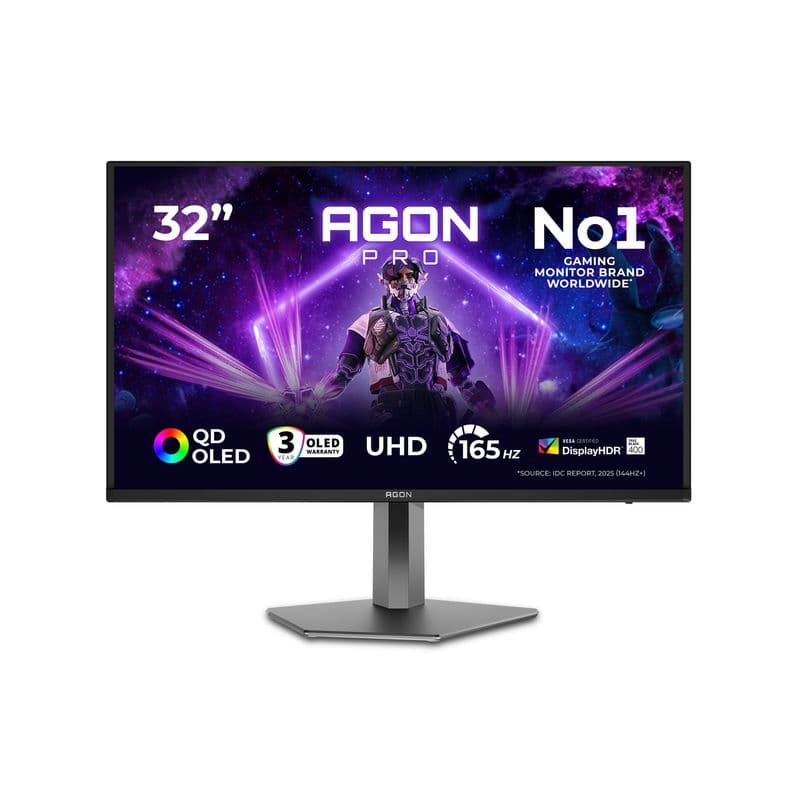 AOC Agon Pro AG326UD 32 inç 165Hz 4K UHD QD-OLED Gaming Monitör