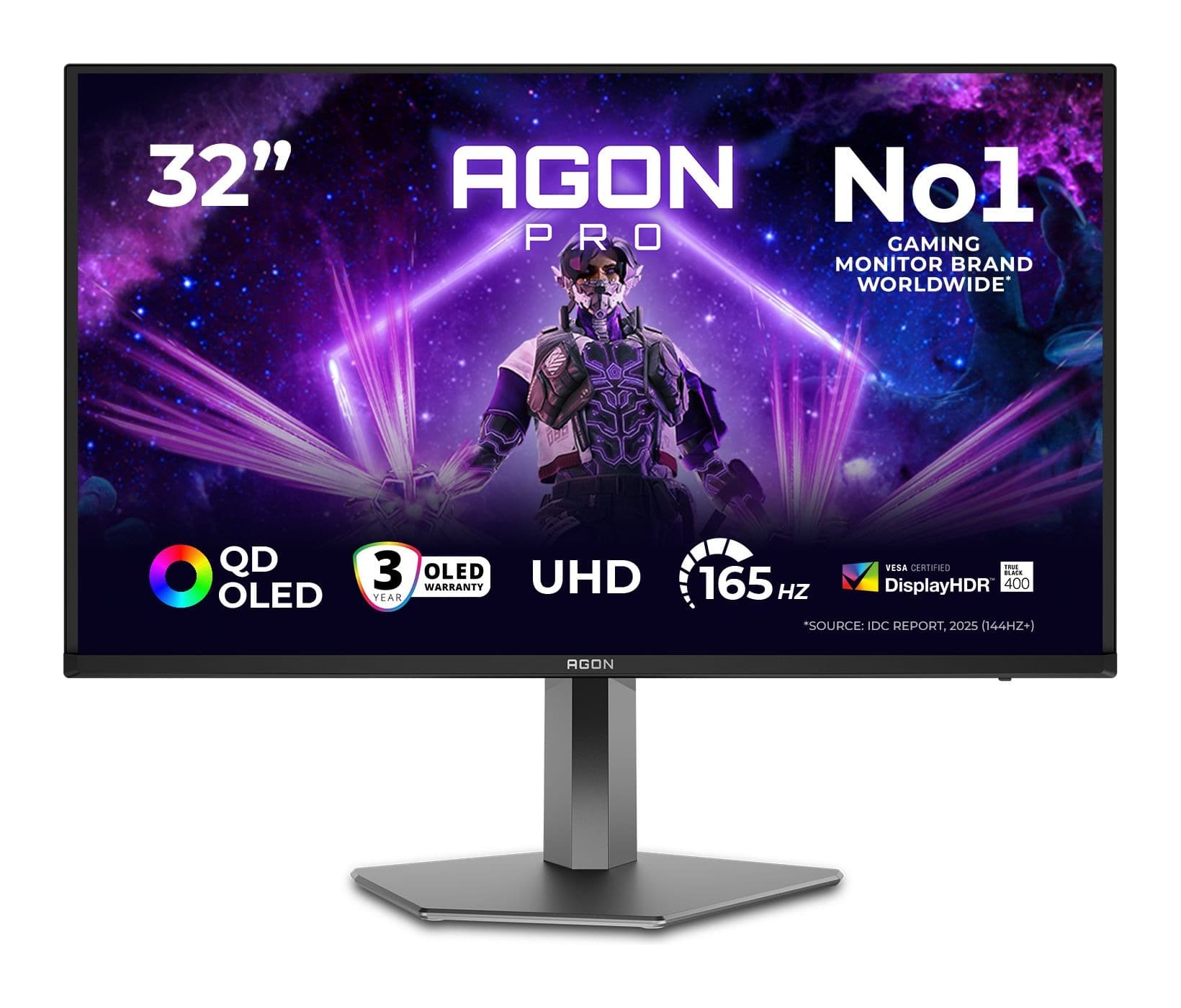 AOC Agon Pro AG326UD 32 inç 165Hz 4K UHD QD-OLED Gaming Monitör Görsel 1