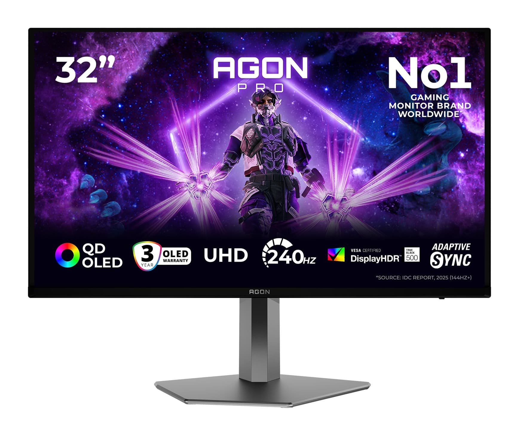 AOC AGON PRO AG326UZD2 32 inç 240Hz 4K QD-OLED Gaming Monitör Görsel 1