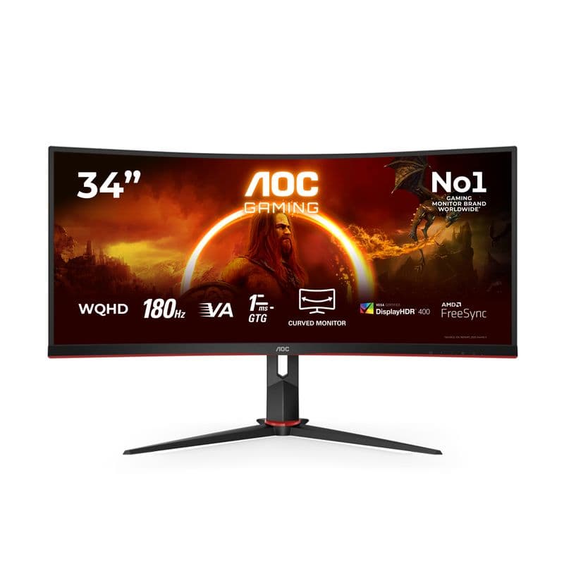 AOC CU34G2XP/BK 34 inç 180Hz 1ms 1500R UWQHD Gaming Monitör