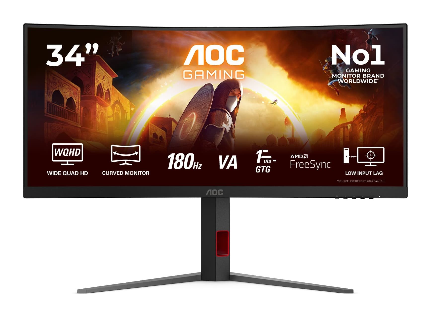 AOC CU34G4 34 inç 180Hz 0.5ms 1500R UWQHD Fast VA Gaming Monitör Görsel 1