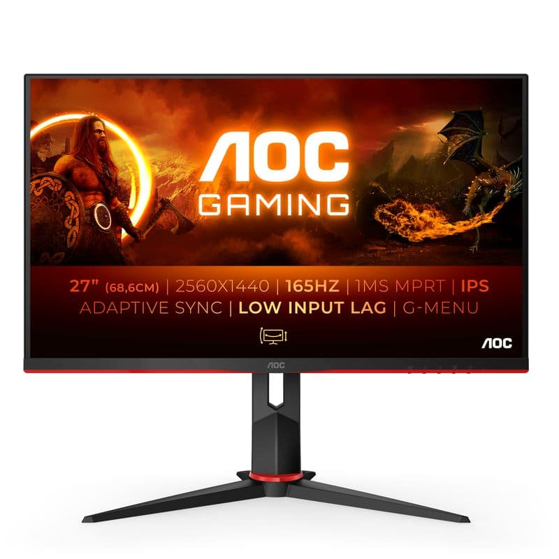 AOC Q27G2S/EU 27 inç 165Hz 1ms WQHD IPS G-Sync Pivot Gaming Monitör