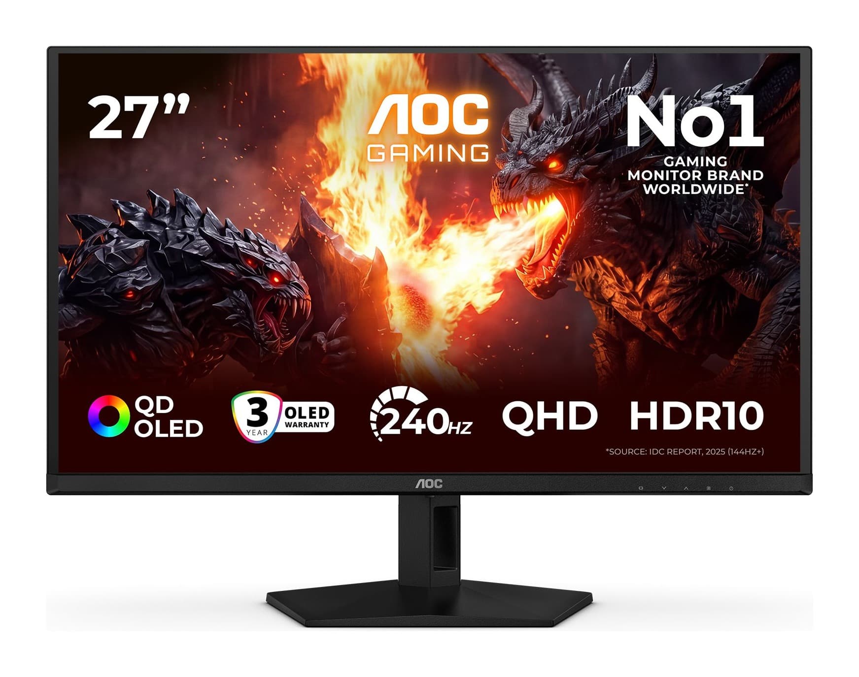 AOC Q27G41ZDF 26.5 inç 240Hz 0.03ms WQHD OLED Gaming Monitör Görsel 1
