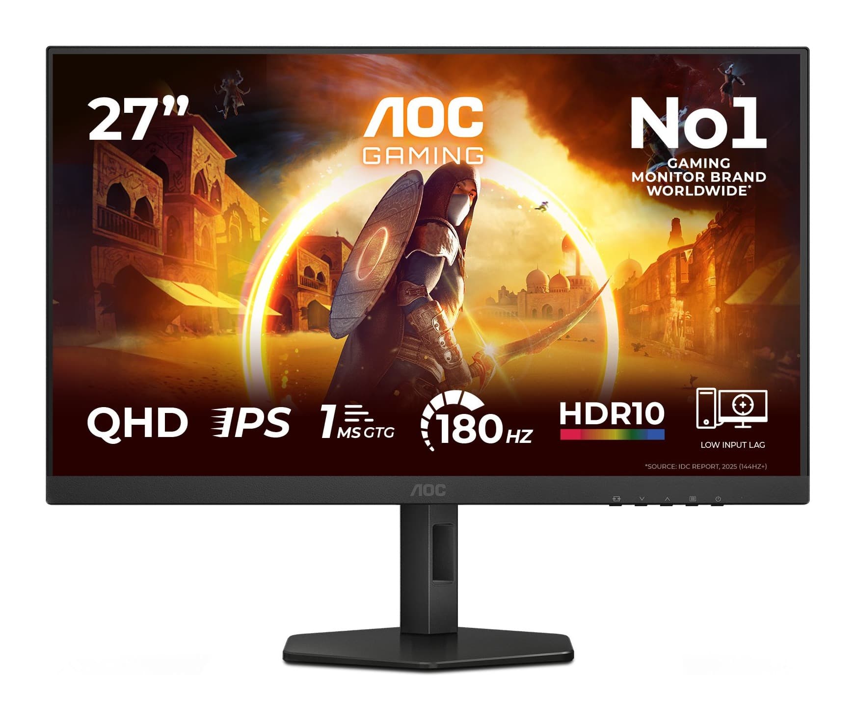 AOC Q27G4XF 27 inç 180Hz 0.5ms WQHD Fast IPS Pivot Gaming Monitör Görsel 1