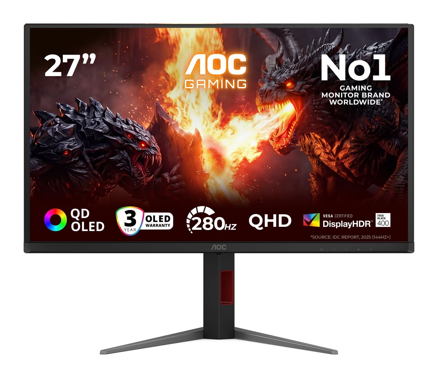 AOC Q27G4ZD 27 inç 280Hz 0.03ms WQHD OLED Gaming Monitör Görsel 1