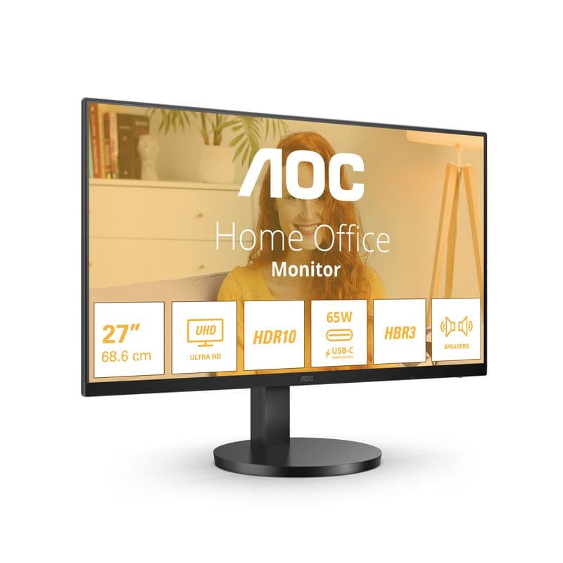 AOC U27B3CF 27 inç 4K UHD IPS USB-C (65W PD) Hoparlörlü Monitör
