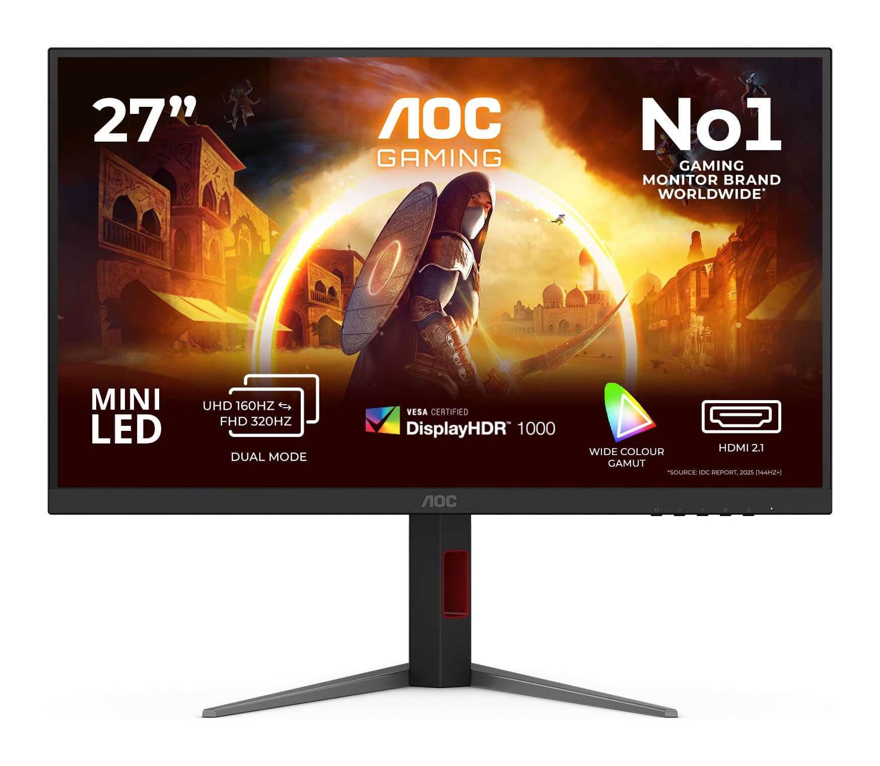 AOC U27G4XM 27 inç 160Hz 4K UHD Mini-LED Fast IPS Gaming Monitör Görsel 1