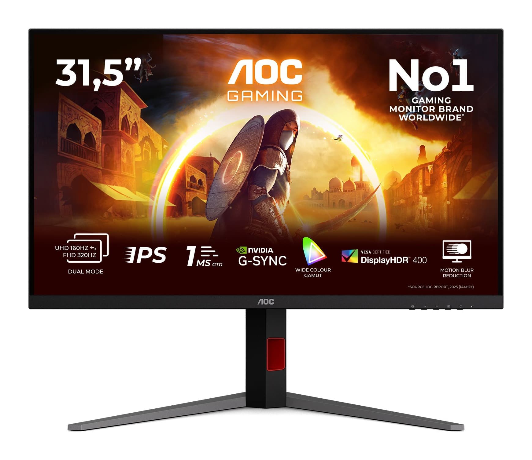 AOC U32G4U 32 inç 160Hz 4K UHD Fast IPS Gaming Monitör Görsel 1