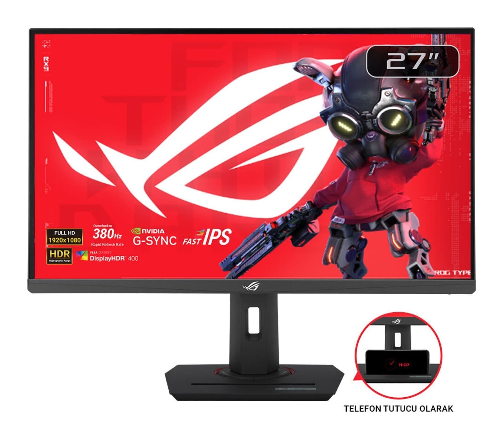 Asus ROG Strix XG279CNS 27 inç 380Hz 0.3ms Fast IPS Gaming Monitör Görsel 1