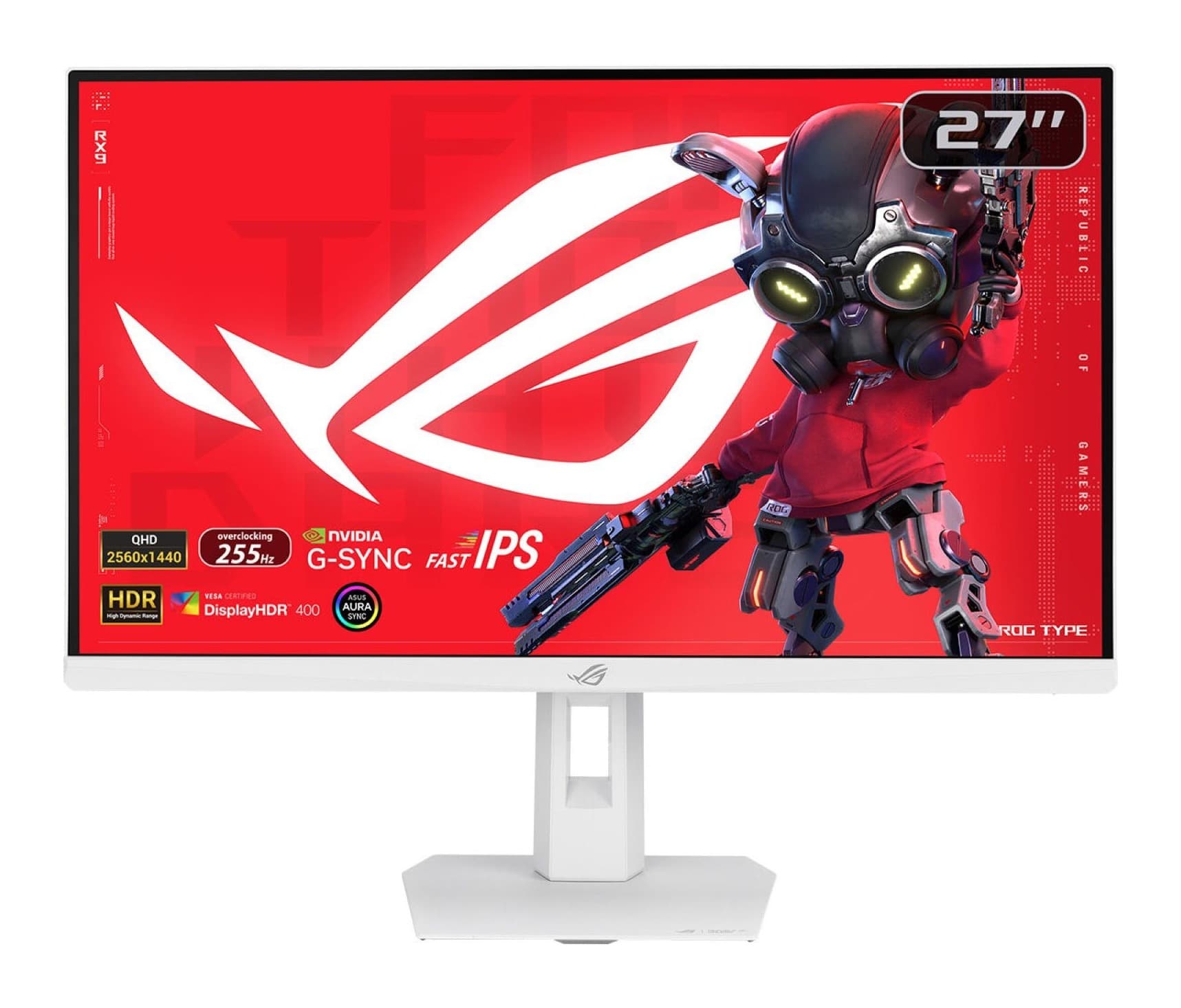 Asus ROG Strix XG27ACMES-W 27 inç 255Hz Beyaz Fast IPS Monitör Görsel 1