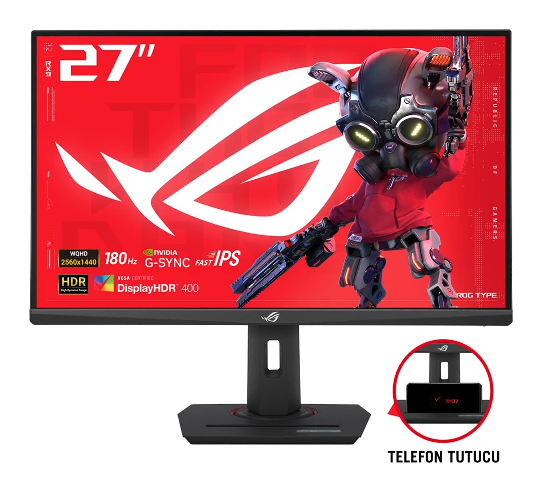 Asus ROG Strix XG27ACS 27 inç 180Hz 1ms WQHD Fast IPS Type-C Monitör Görsel 1