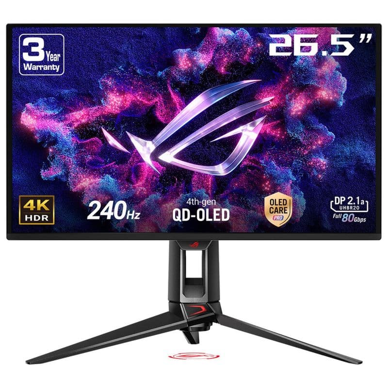 Asus ROG Swift PG27UCDM 27 inç 240Hz 4K QD-OLED Gaming Monitör