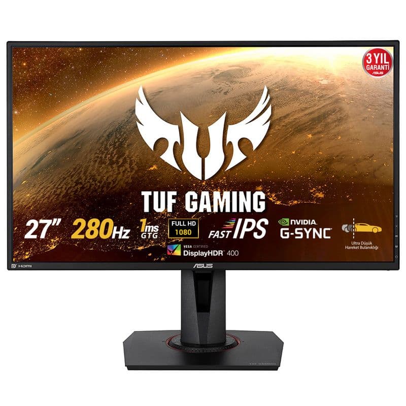 Asus TUF Gaming VG279QM 27 inç 280Hz 1ms FHD Fast IPS Pivot Gaming Monitör