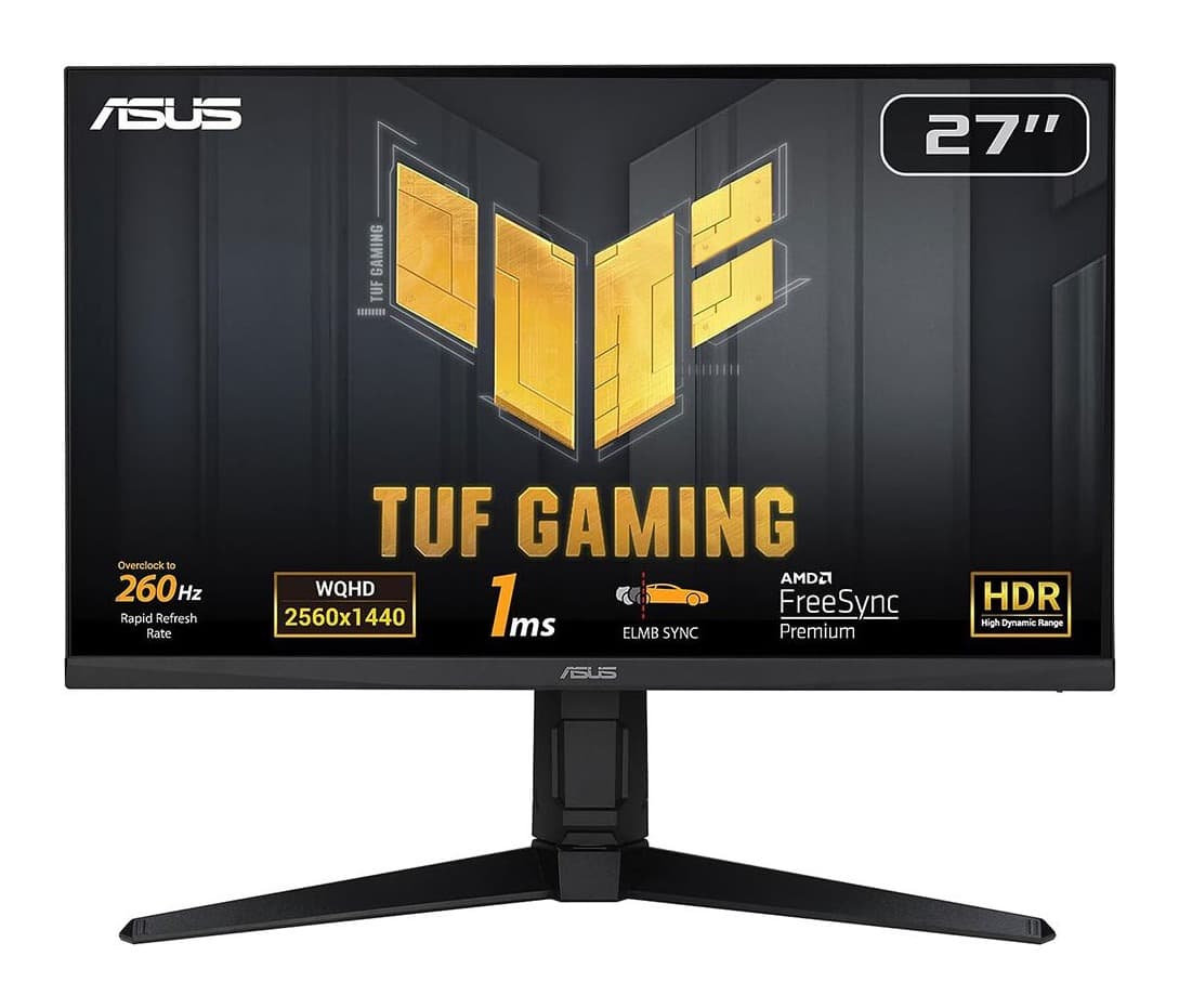 Asus TUF Gaming VG27AQML1A 27 inç 260Hz 1ms WQHD Fast IPS Monitör Görsel 1