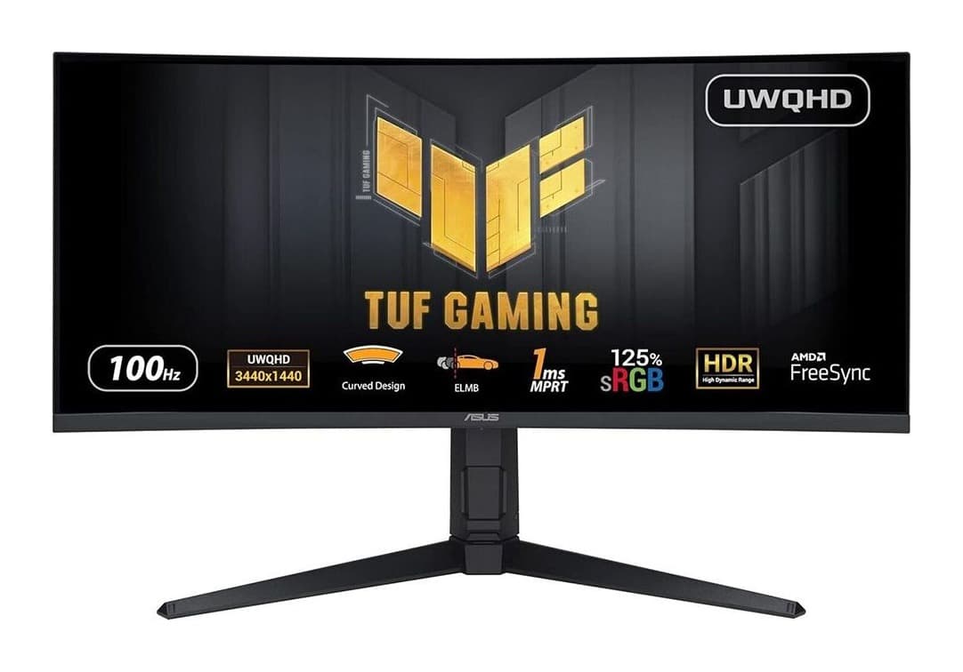Asus TUF Gaming VG34VQEL1A 34 inç 100Hz 1ms 1500R UWQHD Kavisli Monitör Görsel 1