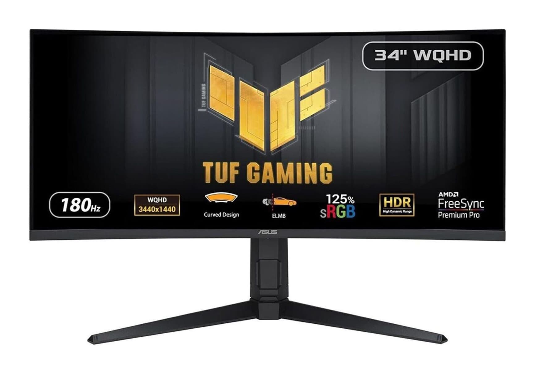 Asus TUF Gaming VG34VQL3A 34 inç 180Hz 1ms 1500R UWQHD Gaming Monitör Görsel 1