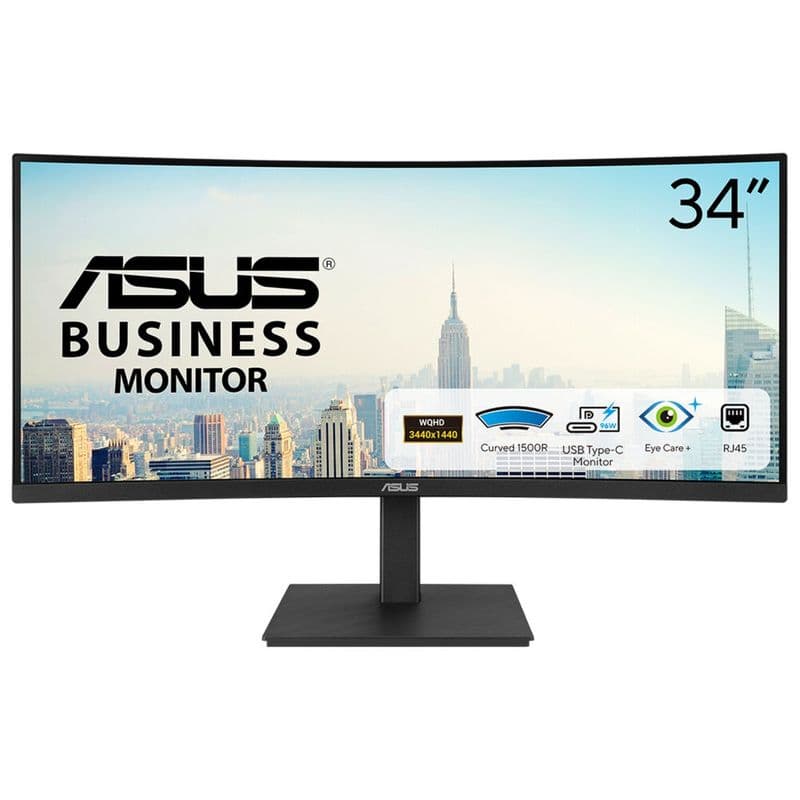 Asus VA34VCPSR 34 inç 100Hz 1500R UWQHD USB-C (65W PD) RJ45 Monitör