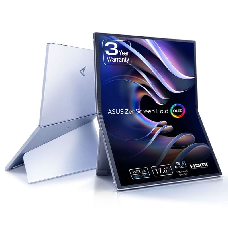 Asus ZenScreen Fold MQ17QH 17.3 inç Katlanabilir OLED QHD+ Taşınabilir Monitör