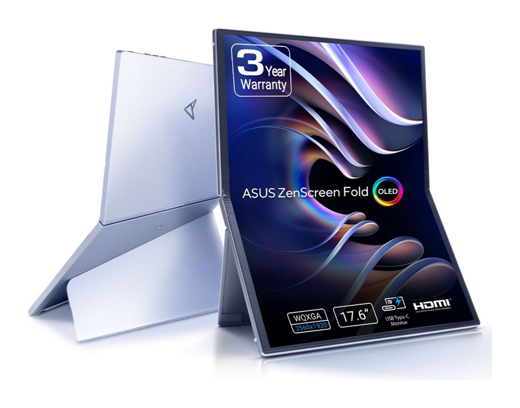 Asus ZenScreen Fold MQ17QH 17.3 inç Katlanabilir OLED QHD+ Taşınabilir Monitör Görsel 1