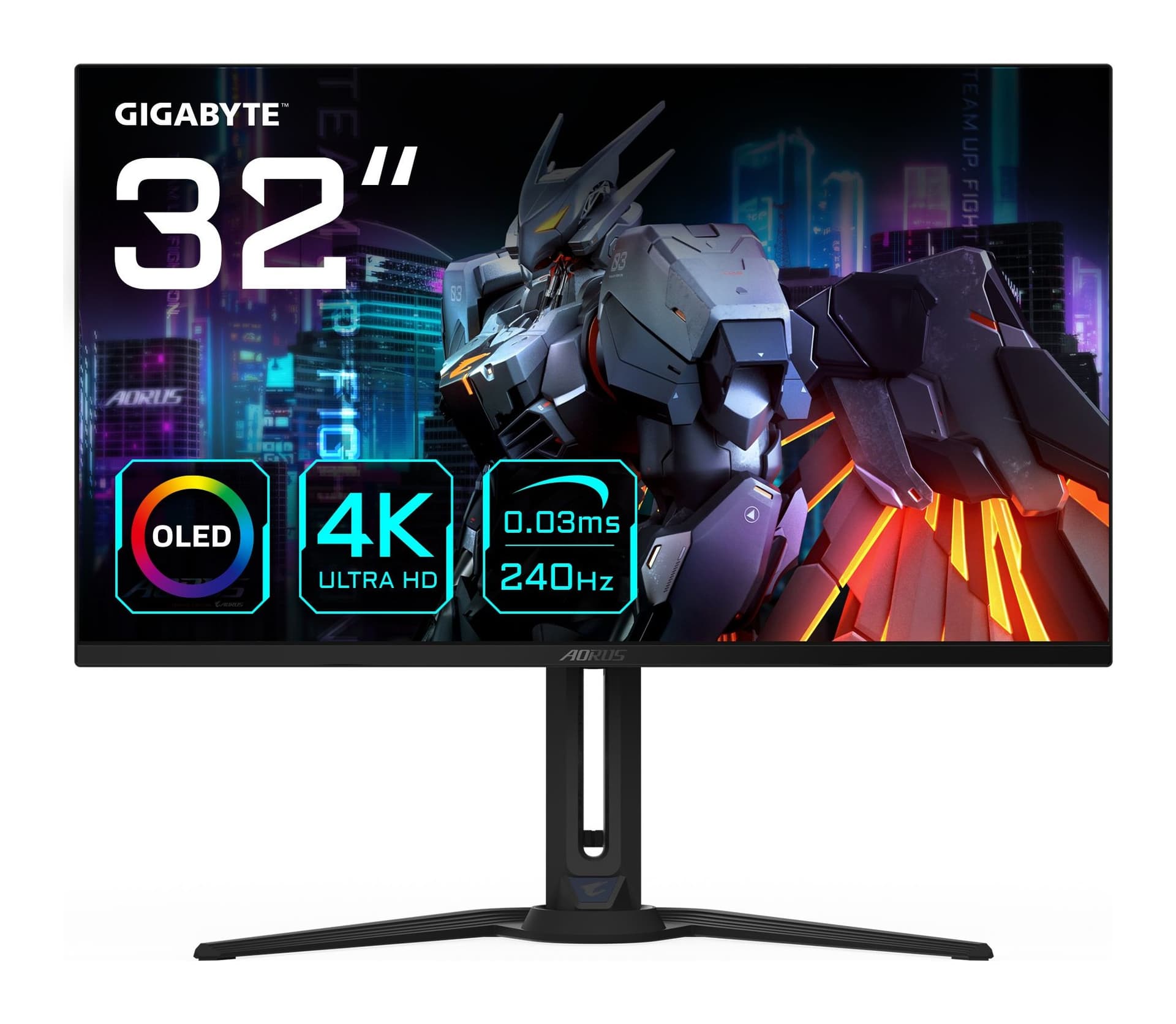 Gigabyte AORUS FO32U2 32 inç 240Hz 0.03ms 4K QD-OLED Monitör Görsel 1