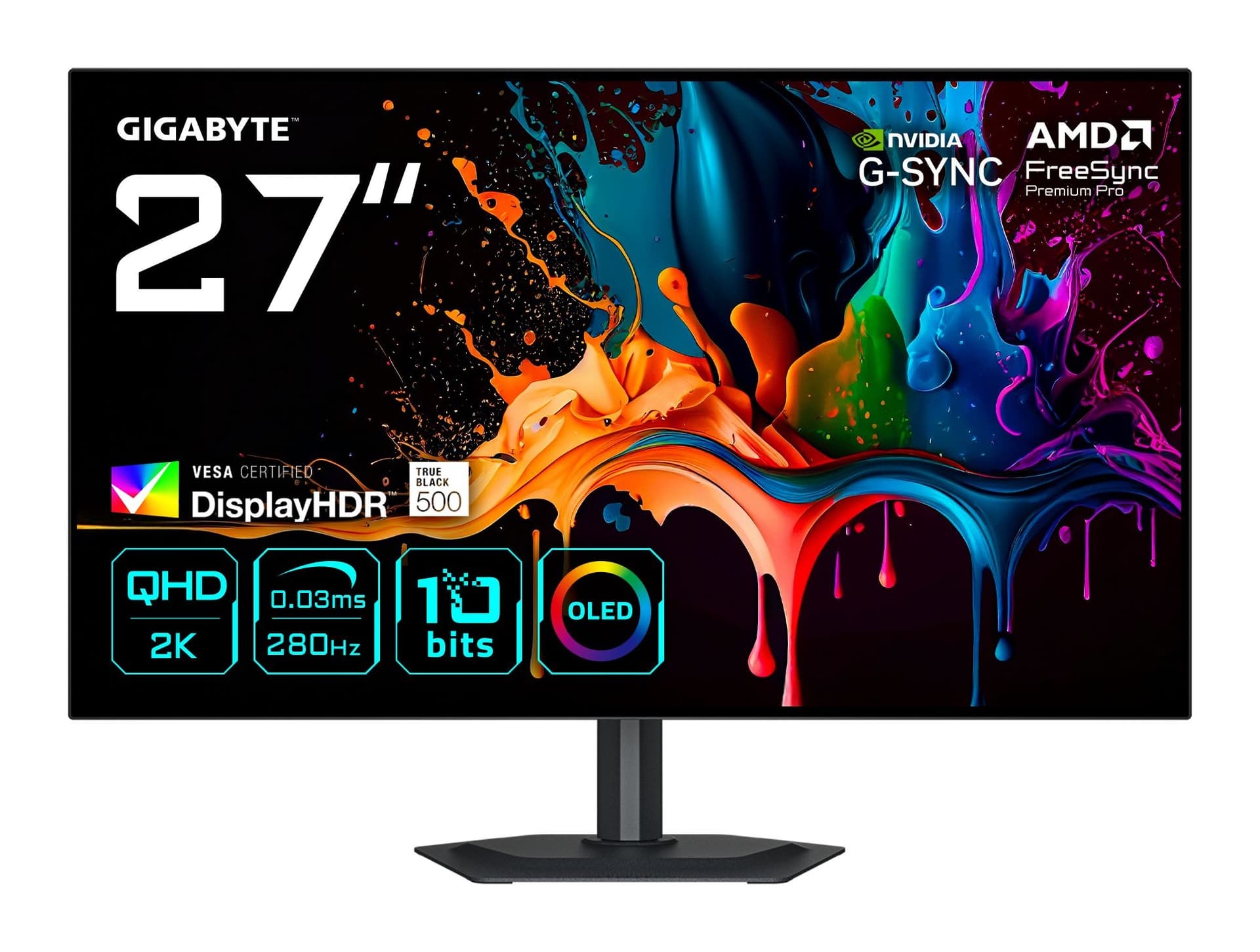 Gigabyte MO27Q28G 27 inç 280Hz WQHD QD-OLED Monitör Görsel 1