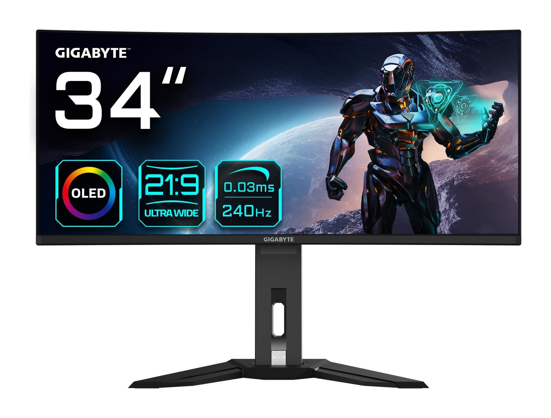 Gigabyte MO34WQC2 34 inç 240Hz 0.03ms UWQHD Kavisli OLED Monitör Görsel 1