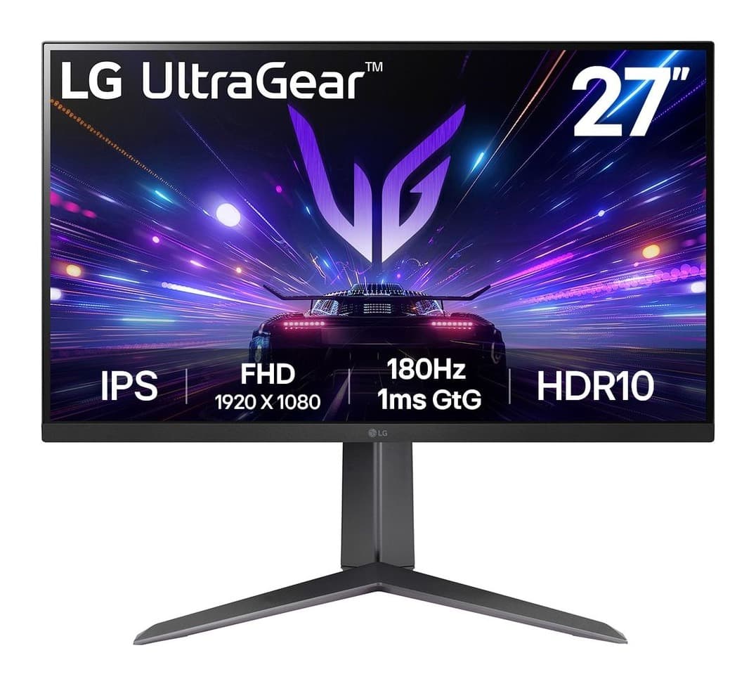 LG UltraGear 27GS65F-B 27 inç 180Hz 1ms IPS FHD HDR10 Pivot Gaming Monitör Görsel 1