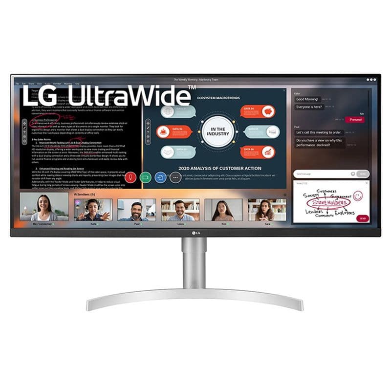 LG UltraWide 34WN650-W 34 inç WFHD IPS VESA DisplayHDR 400 Hoparlörlü Monitör