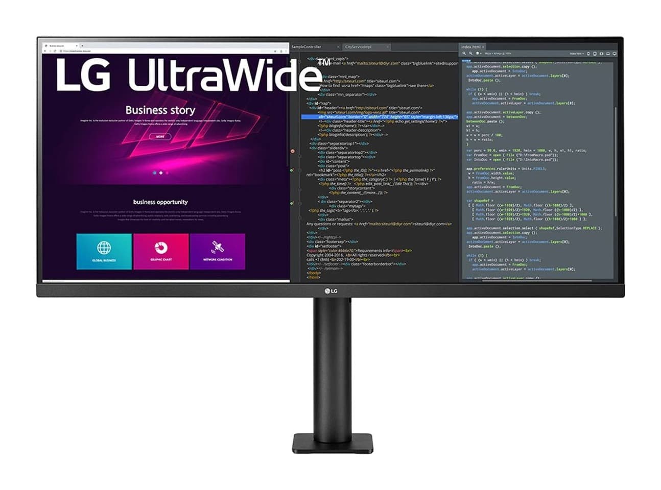 LG UltraWide 34WN780-B 34 inç WQHD IPS Ergo Stand Hoparlörlü Monitör Görsel 1