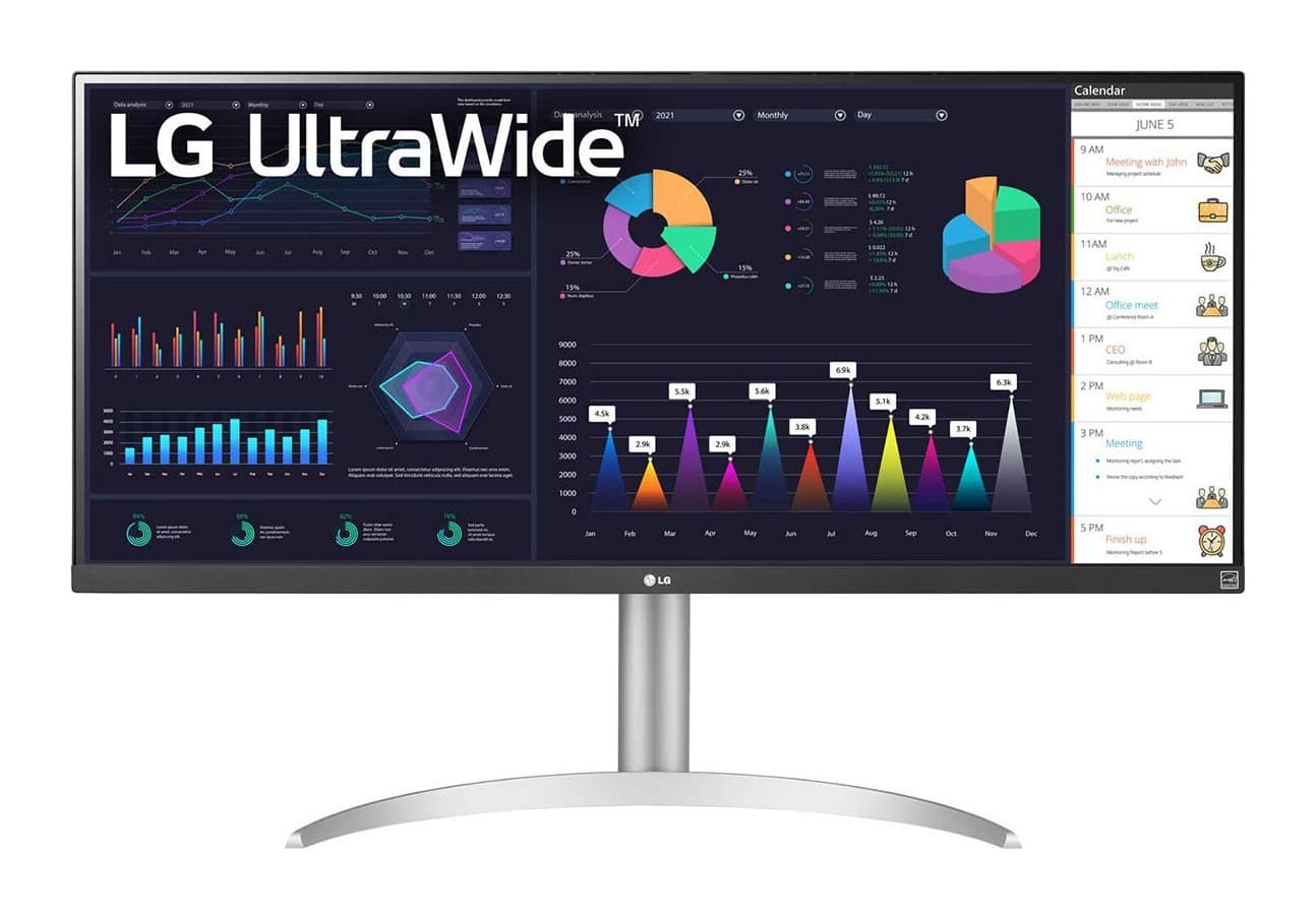 LG UltraWide 34WQ650-W 34 inç 100Hz 21:9 WFHD IPS USB-C DisplayHDR 400 Görsel 1