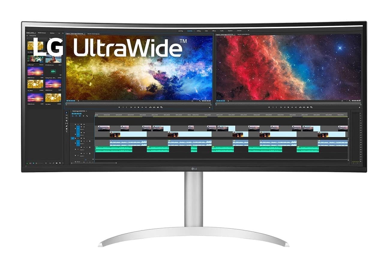 LG UltraWide 38WP85C-W 37.5 inç WQHD+ Curved IPS USB-C 90W Monitör Görsel 1