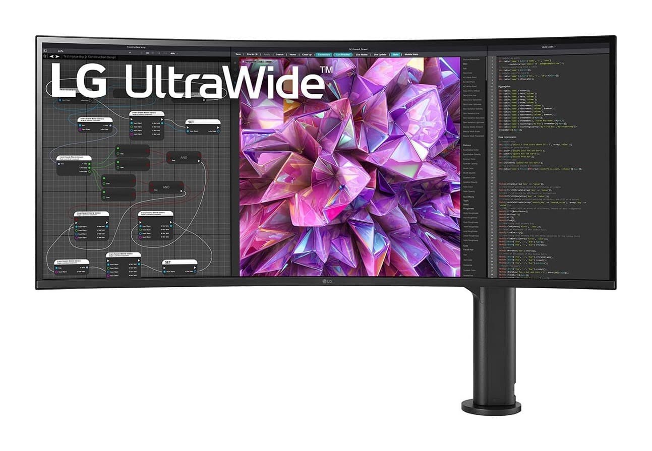 LG UltraWide Ergo 38WQ88C-W 37.5 inç WQHD+ Curved IPS Ergo Stand KVM Monitör Görsel 1