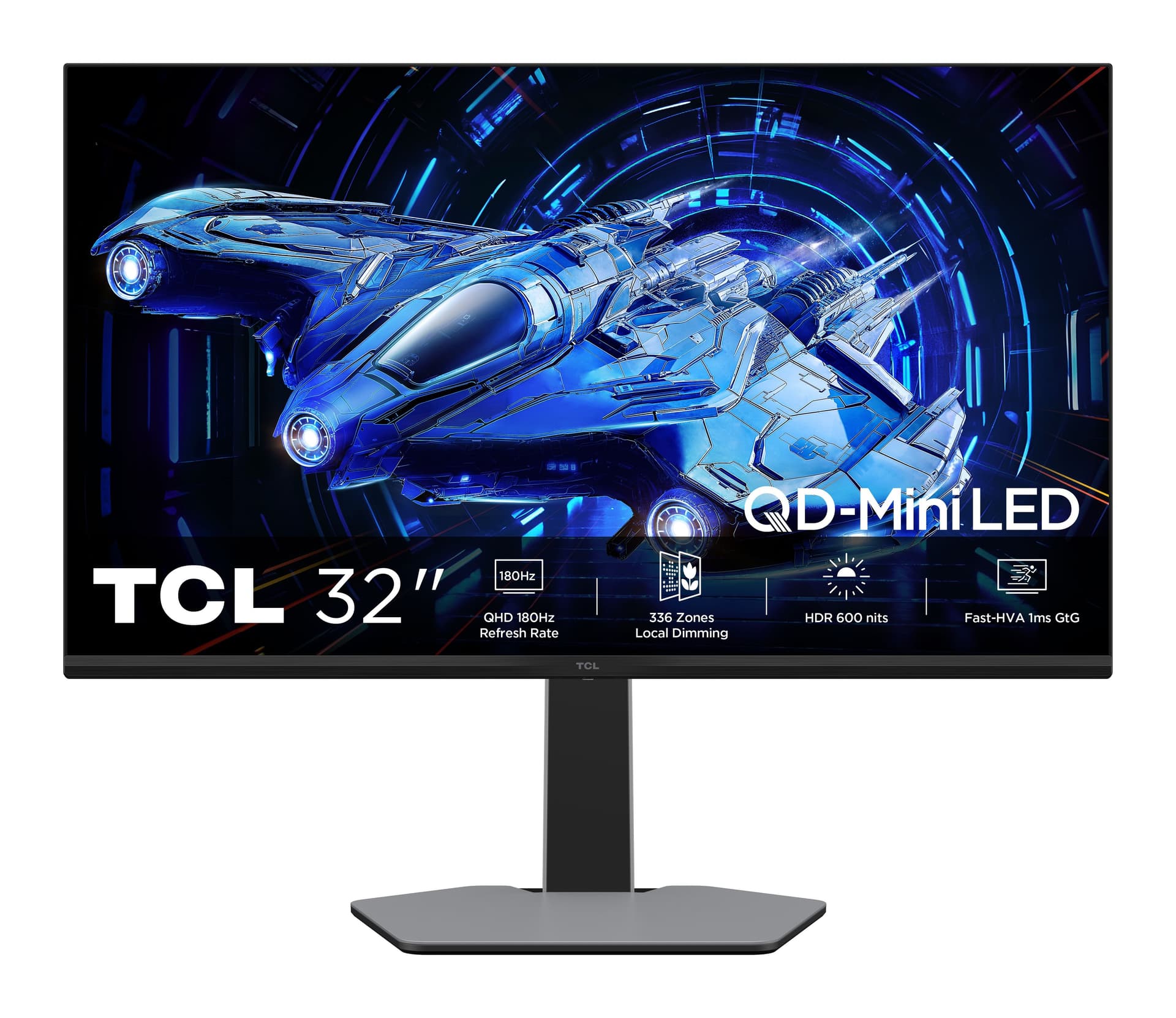 TCL 32G64 31.5 inç 180Hz 1500R WQHD Fast HVA Gaming Monitör Görsel 1