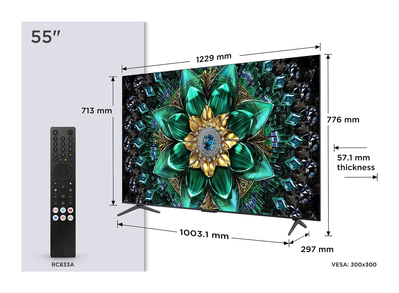 TCL 55Q6C 55" 4K QLED Google TV (2025) Görsel 1