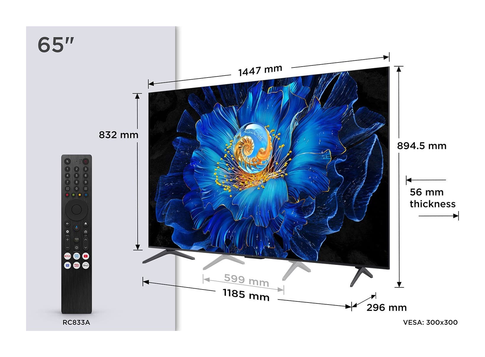 TCL 65C6KS 65" Ultra Slim QD-Mini LED TV Görsel 1