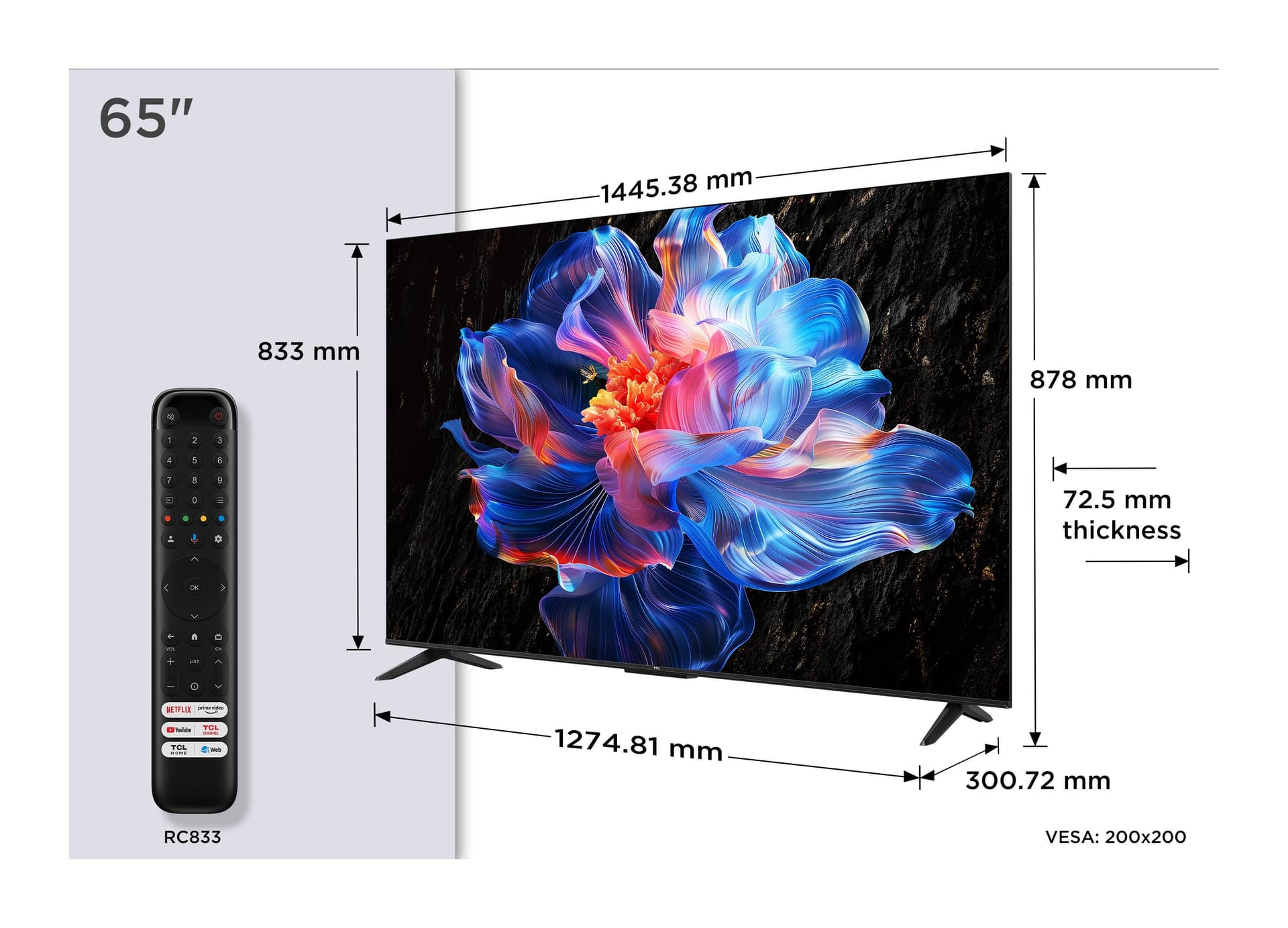 TCL 65P6K 65" 4K UHD Google TV (2025) Görsel 1
