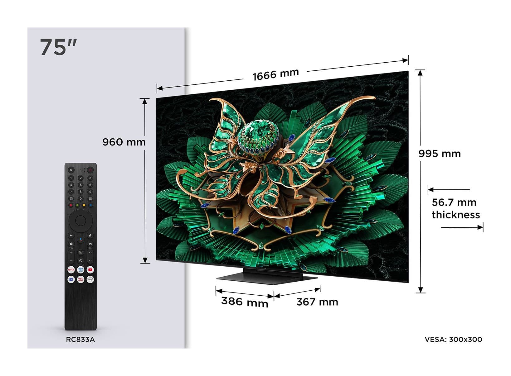 TCL 75C7K 75" 4K QD-Mini LED Google TV (2025) Görsel 1