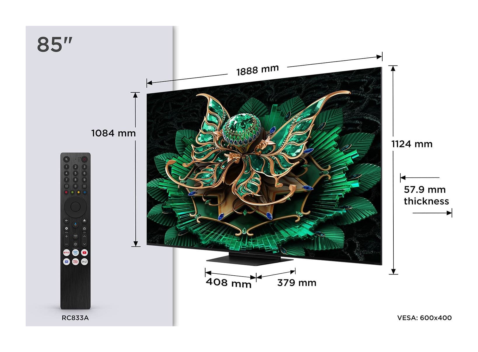 TCL 85C7K 85" 4K QD-Mini LED TV Görsel 1