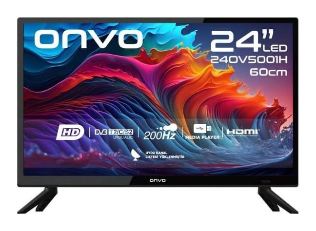 Onvo 24OV5001H 24" HD Ready LED TV (Dahili Uydu Alıcılı) Görsel 1
