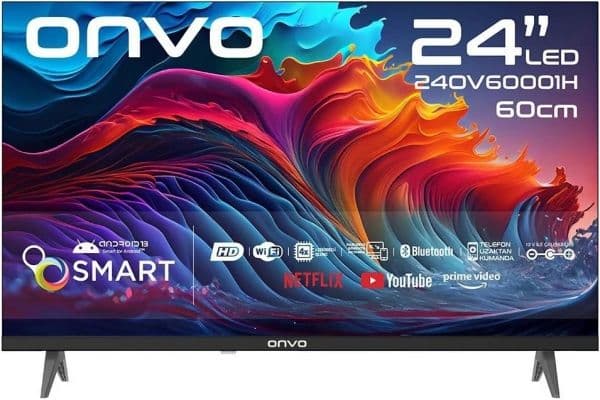 Onvo 24OV6001H 24" HD Ready Smart Android TV Görsel 1