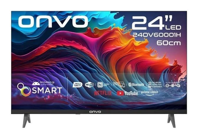 Onvo 24OV6001H 24" HD Ready Smart Android TV Görsel 1