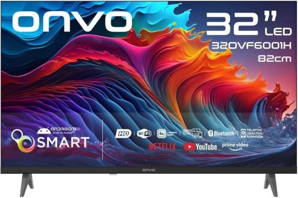 Onvo 32OVF6001H 32" HD Ready Smart LED Android TV Görsel 1