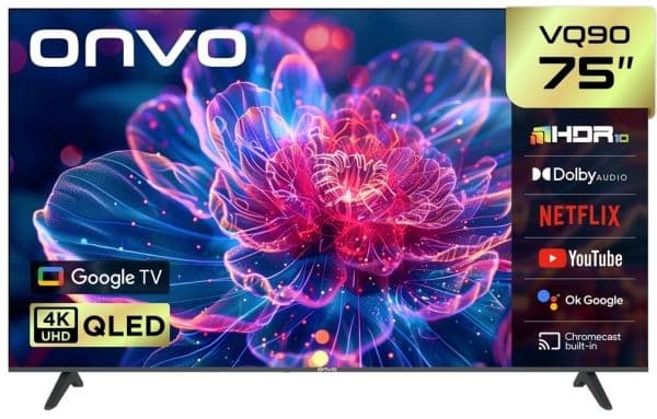Onvo 75VQ90F3UA 75" 4K Ultra HD Smart QLED Android TV Görsel 1